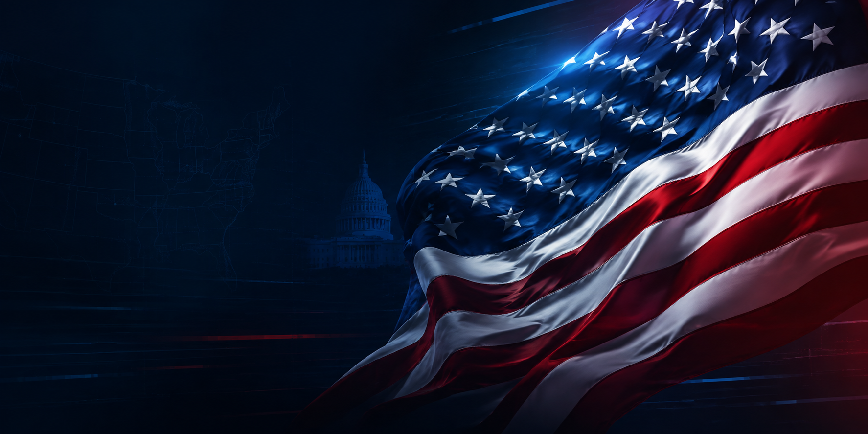 American flag graphic for Welcome to TheAmericanPatriotReport